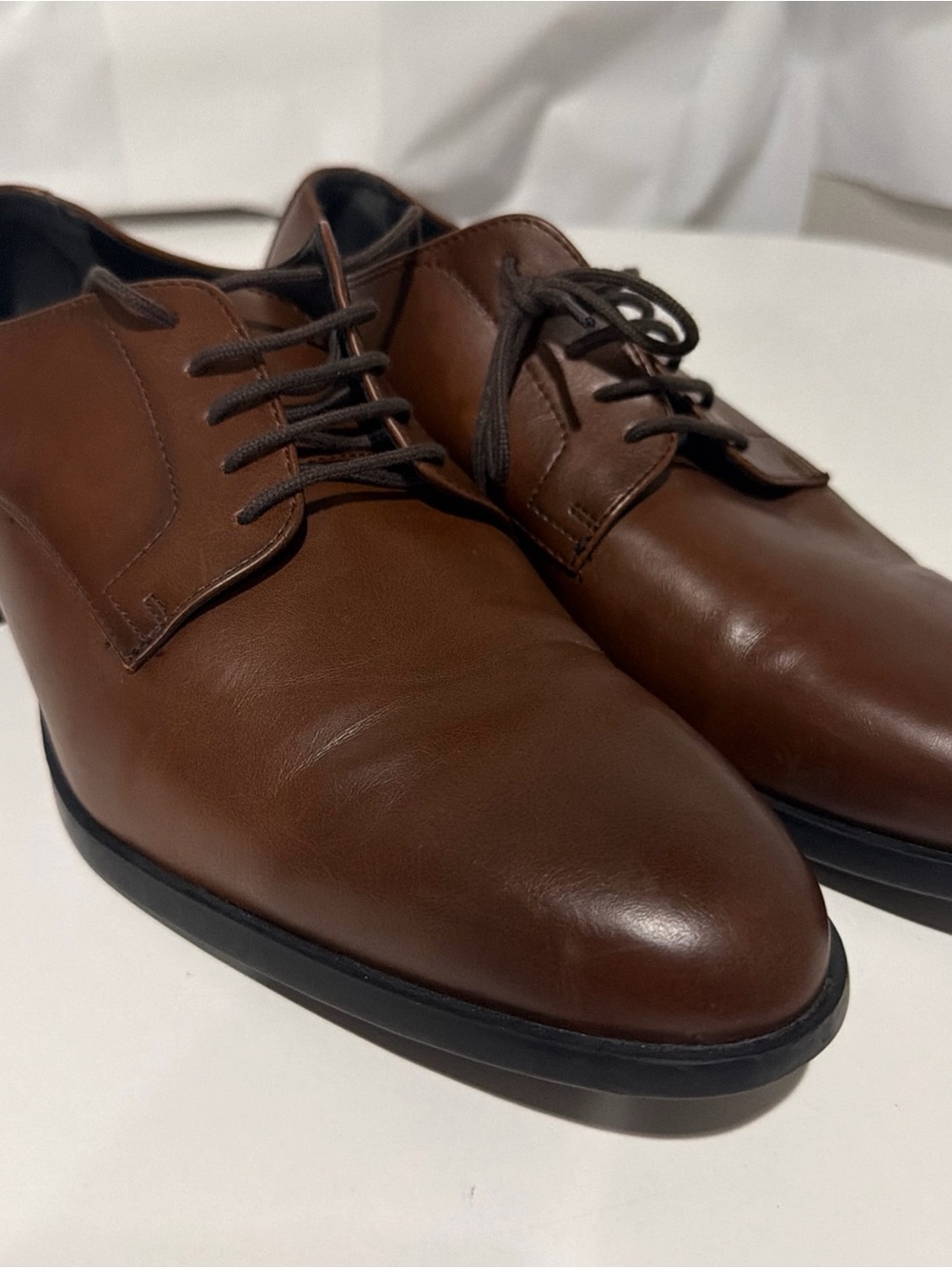 ⁠ZARA Man Brown Derby Dress Shoes Oxford Lace Up Mens Size 10 US 43 EUR 2400/220